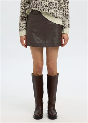 Kamma crinkle leather skirt Delicioso Selected Femme 